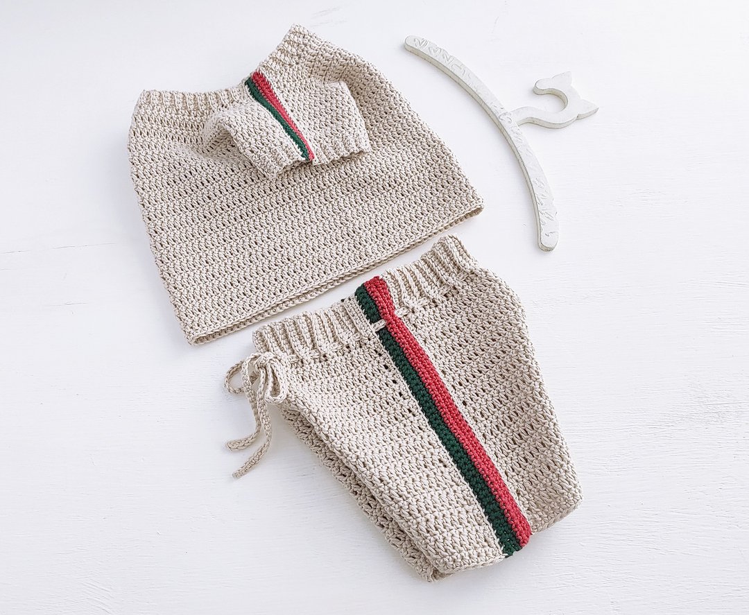 Baby shirt and shorts / crochet pattern newborn size only - 线上课程/教学影片 - 其他材质 