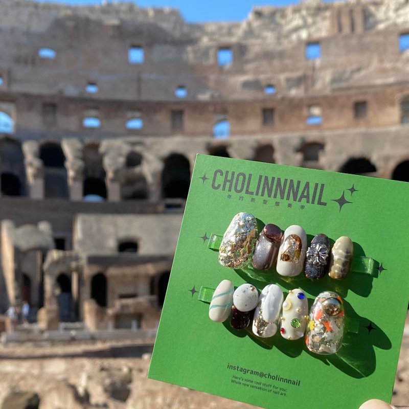 (V)N16 Rome Vacation—定制化手作穿戴式美甲片 - 其他 - 其他材质 金色