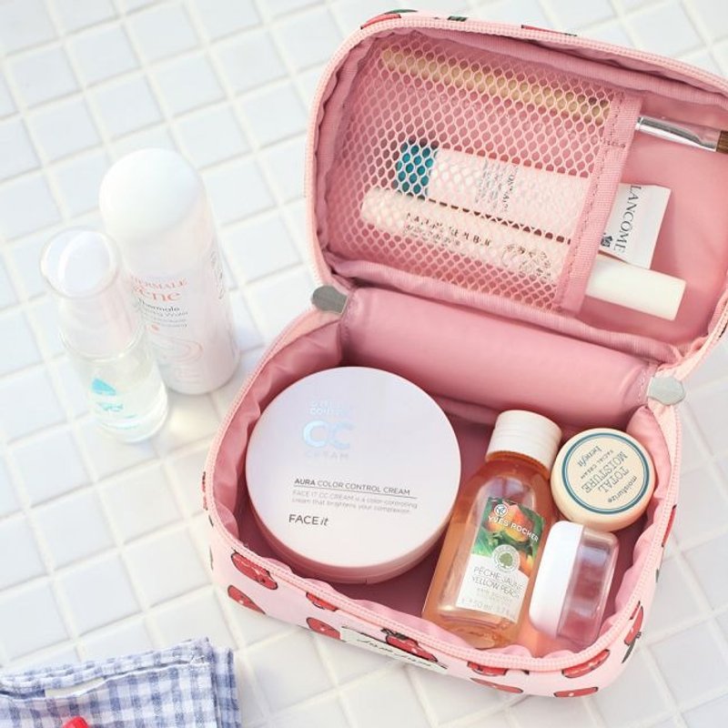 Dessin x Livework-JAM JAM防泼水手提化妆包-山茶花,LWK99958 - 化妆包/杂物包 - 其他材质 粉红色