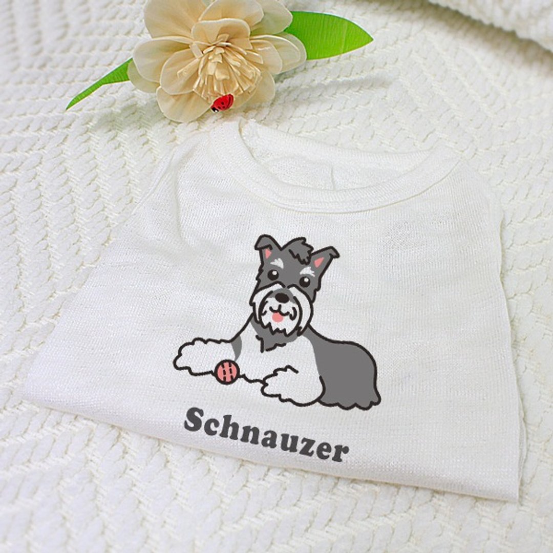 [毛孩姓名订做款] 雪纳瑞 球球款 Schnauzer 反光衣(毛孩款) - 衣/帽 - 棉 多色