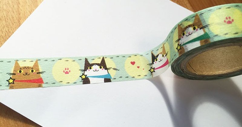 Nekosu King tape cat various knitting / cat lover to devote masking tape - 纸胶带 - 纸 绿色