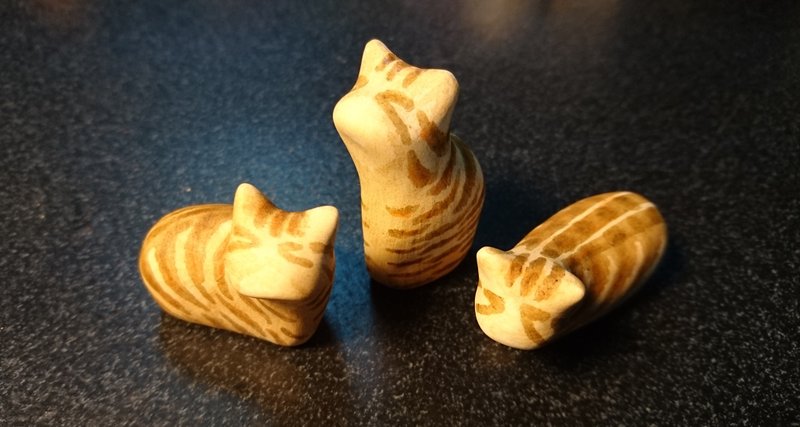 橘猫小猫石(猫型研究室)蔡小姐专购窗口-10只中的7只 9折 免运 - 花瓶/陶器 - 纸 