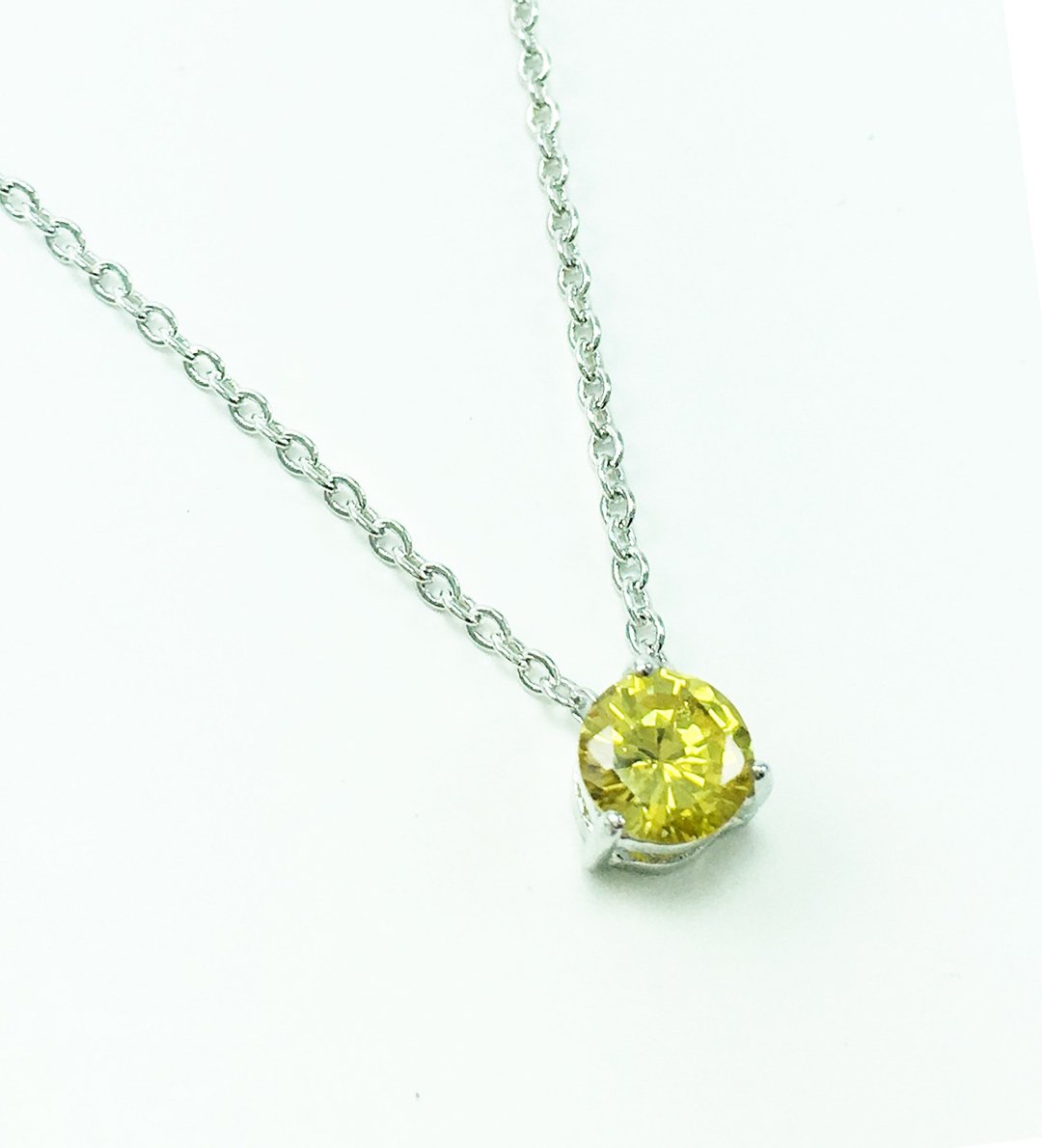 诞生石系列/十一月份/黄水晶 CITRINE/项链/生日礼 - 项链 - 半宝石 白色