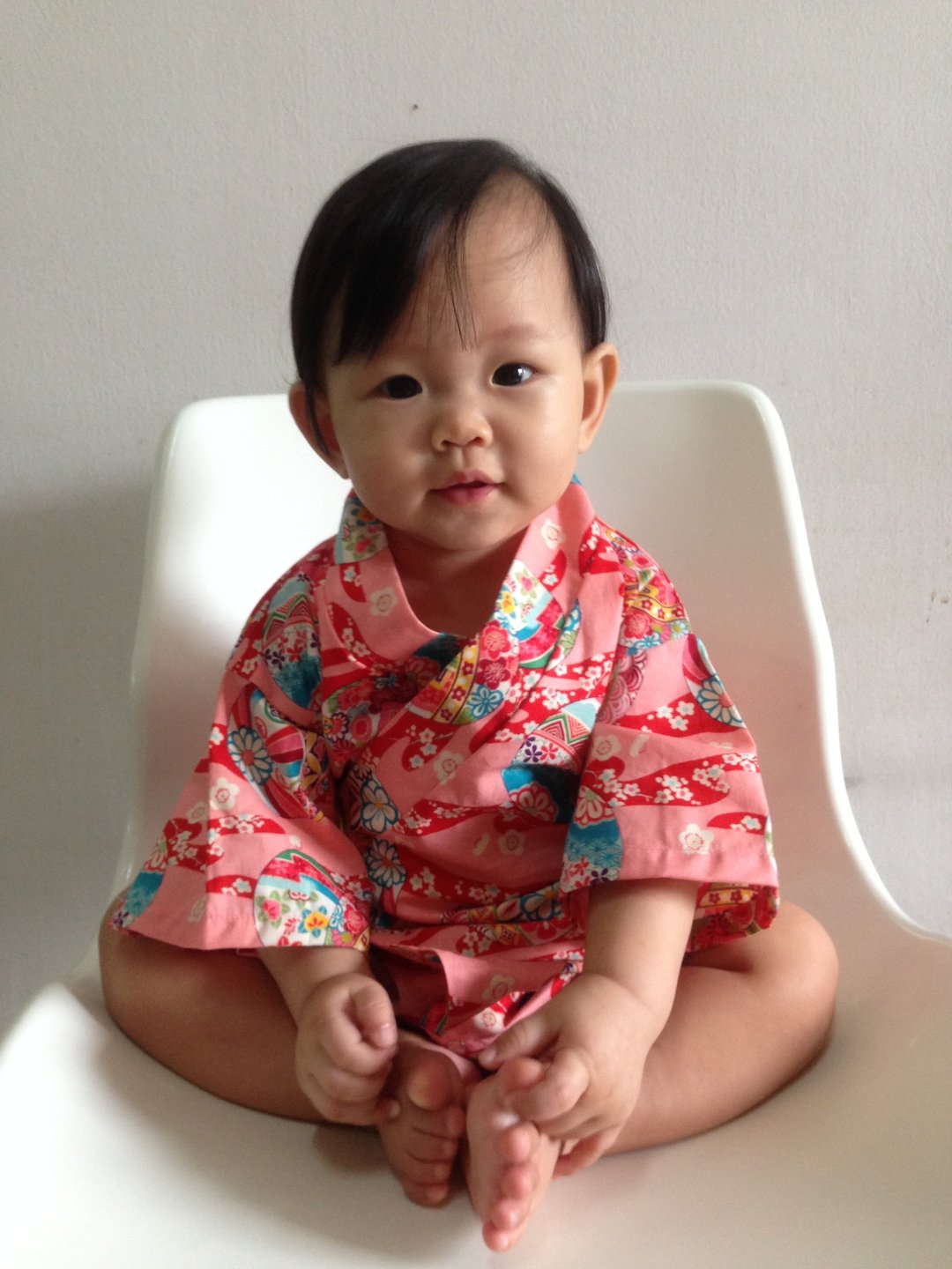 Japanese Cotton Baby Kimono Romper 3-6 months - 其他 - 棉 红色