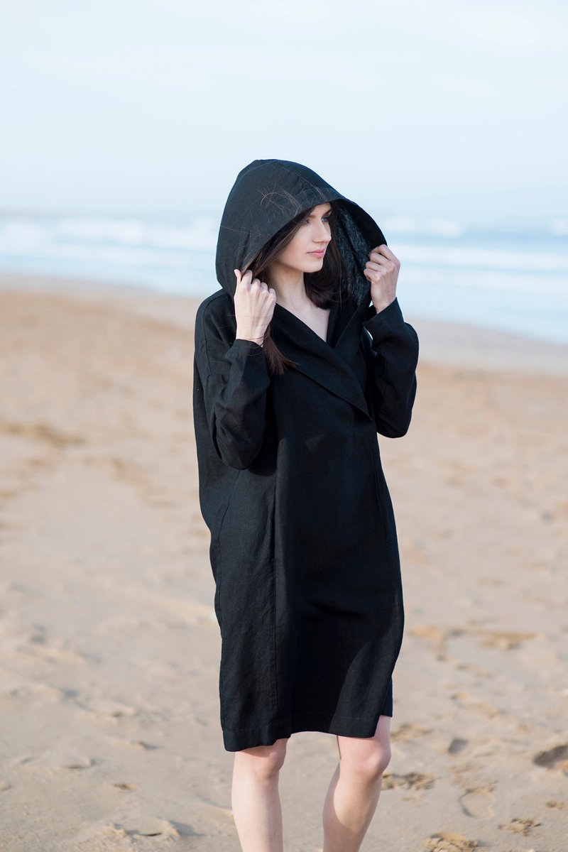 Linen Dress Motumo 16S4 - 洋装/连衣裙 - 亚麻 多色