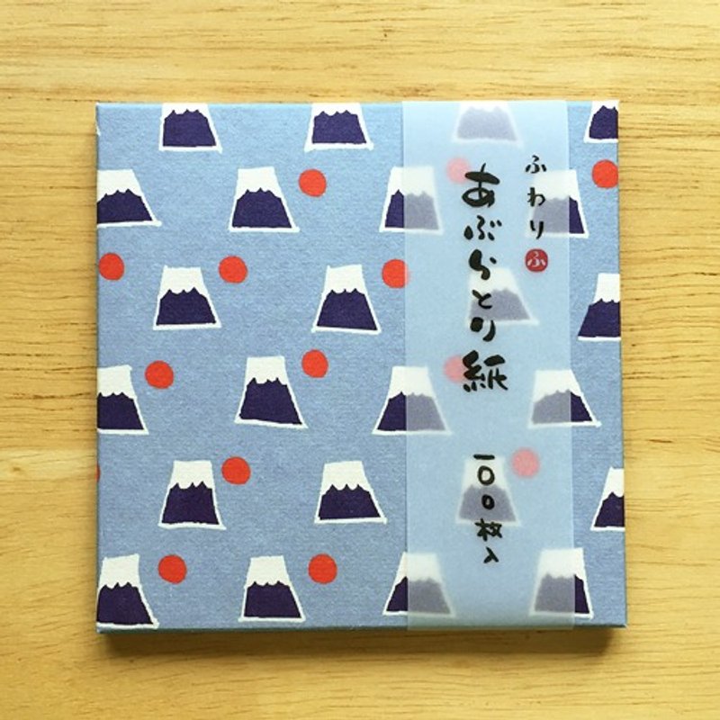 日本 伊予和纸 Fuwari 吸油面纸100枚【富士山(FWA001)】 - 其他 - 纸 蓝色