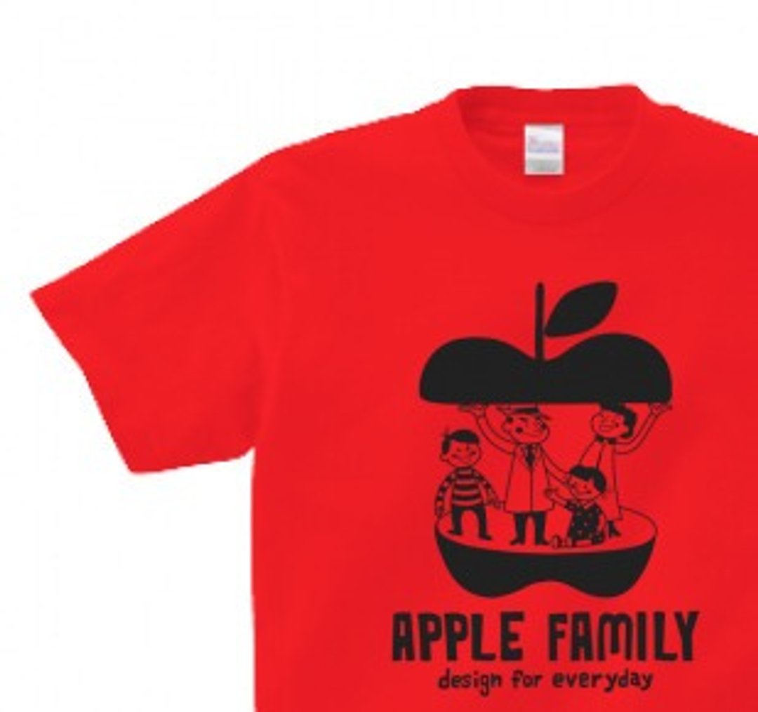 APPLE FAMILY WS ~ WM • S ~ XL T-shirt order product] - 中性连帽卫衣/T 恤 - 棉 红色