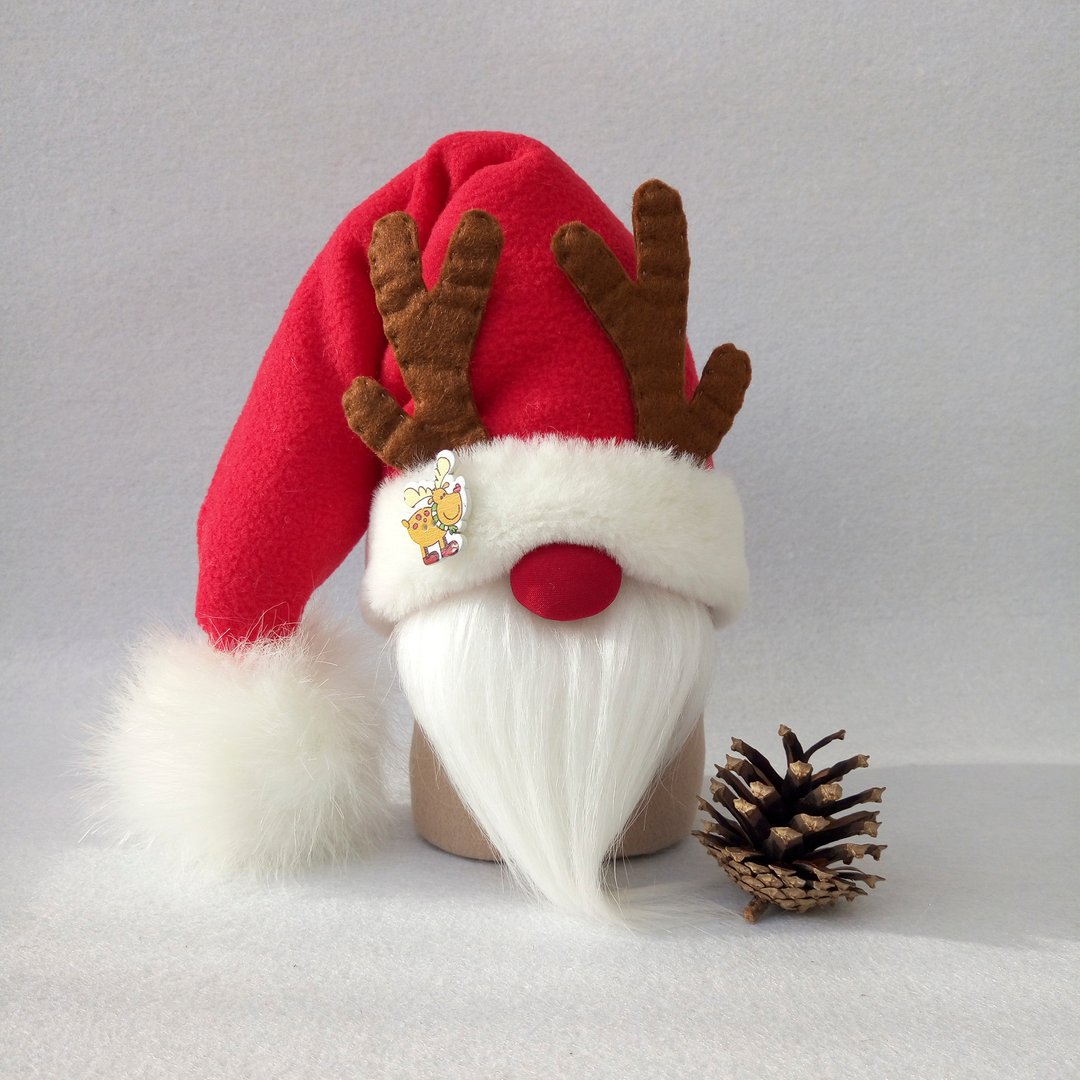 Reindeer Gnome Christmas Gnome Décor Holiday Gnome Plush Gnome Xmas Decoration - 玩偶/公仔 - 其他金属 