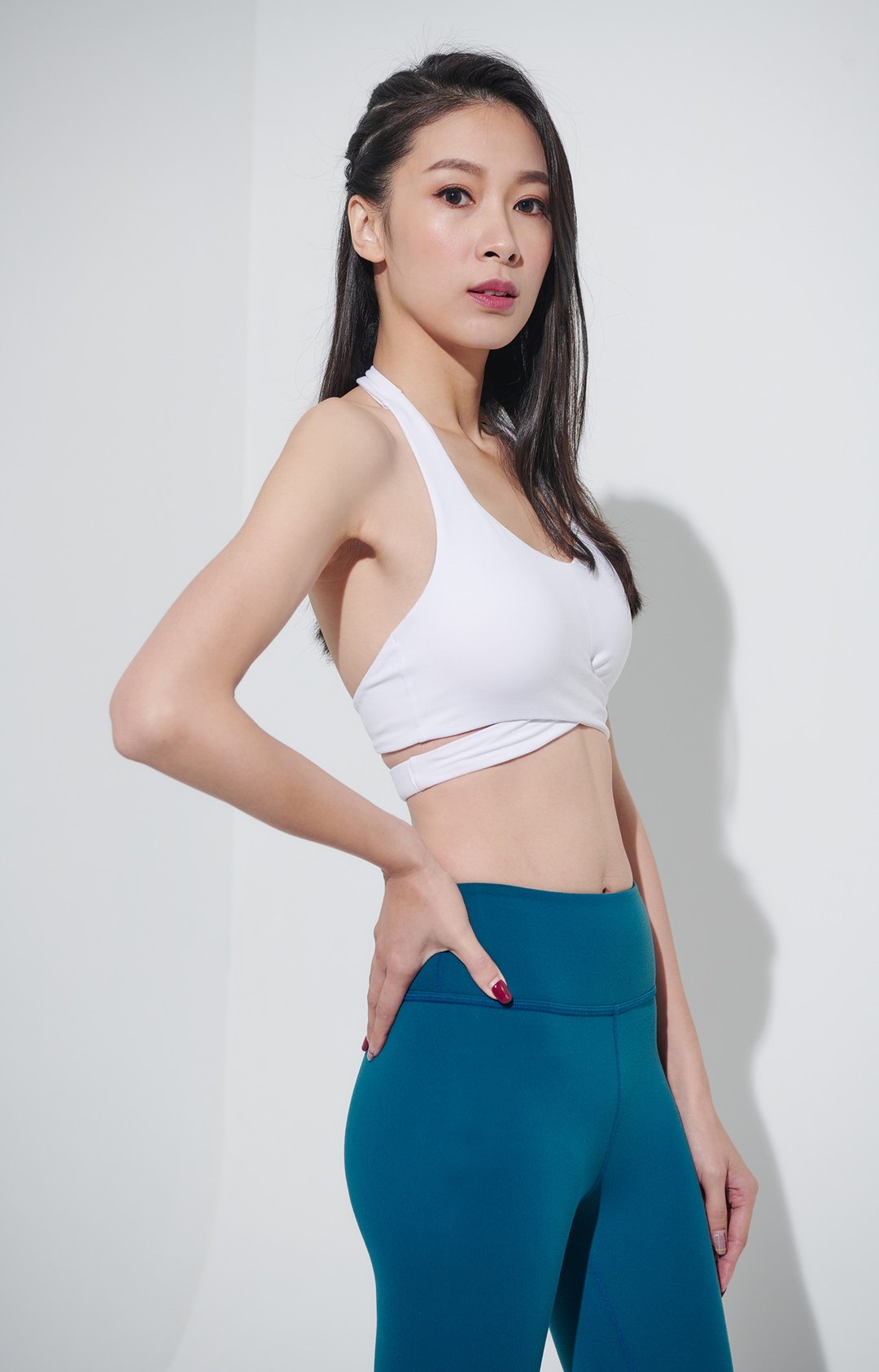 春夏穿搭【Yoga Flow】Teresa Bra-White     快速出货 - 女装瑜珈服 - 聚酯纤维 