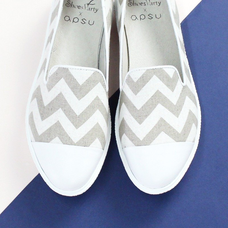 【现货欧规37(23.5)】YOU感应I厚底休闲鞋 /手工订制/日本布料 - 女款休闲鞋 - 棉．麻 