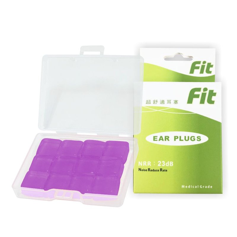 【FIT】硅胶耳塞-紫色12入柔软可塑 隔音防噪 睡眠 -内付收纳盒 - 其他 - 硅胶 绿色