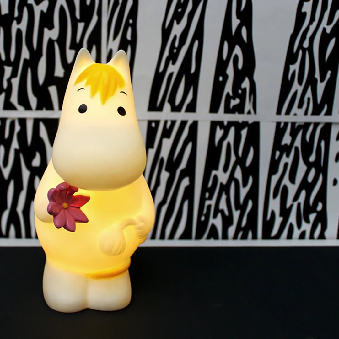 英国噜噜米Moomin拿着紫色小花LED小夜灯 - 灯具/灯饰 - 塑料 白色