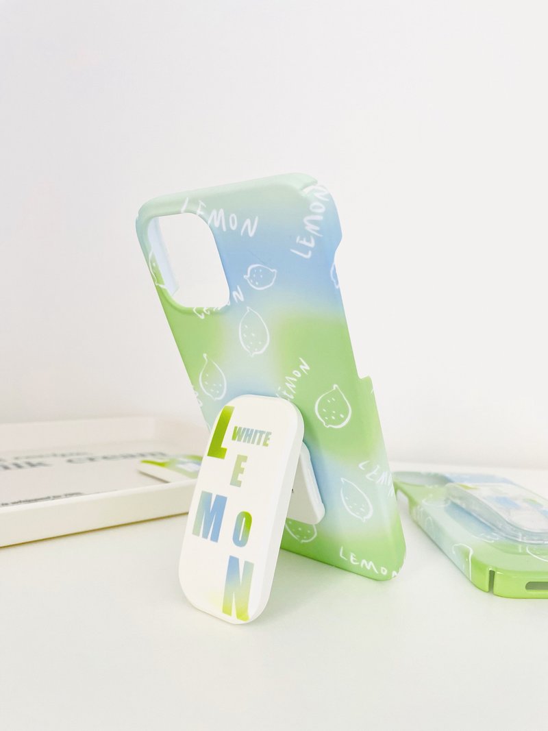 小象花花研究所 原创插画 蓝绿 白色柠檬系列 菲林硬手机壳 - 手机壳/手机套 - 塑料 
