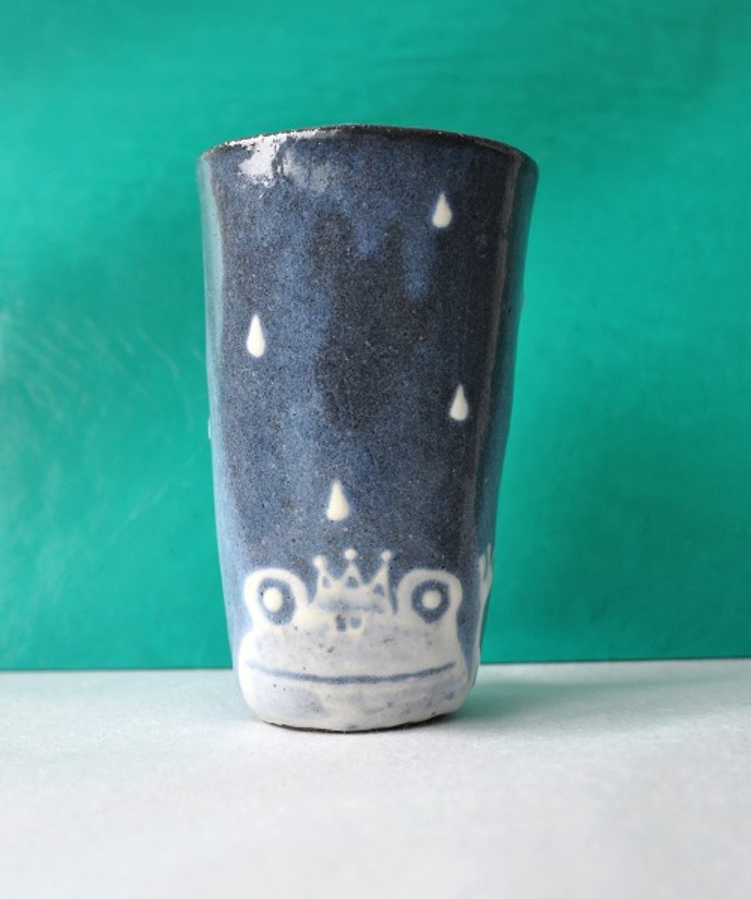 Prince Frog's Tumbler - 咖啡杯/马克杯 - 陶 蓝色
