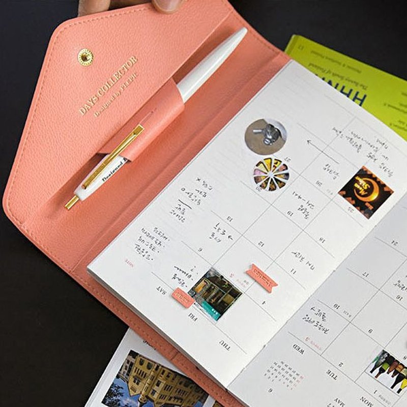 手帐年历-2017真爱信笺皮夹年历(时效)-甜蜜粉,PPC93235 - 笔记本/手帐 - 纸 粉红色