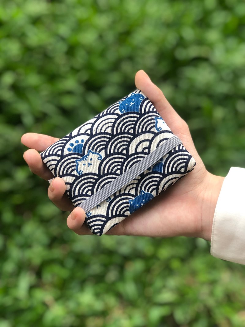 猫咪图案 棉质 口袋钱包 短夹 迷你钱包 - 皮夹/钱包 - 棉．麻 