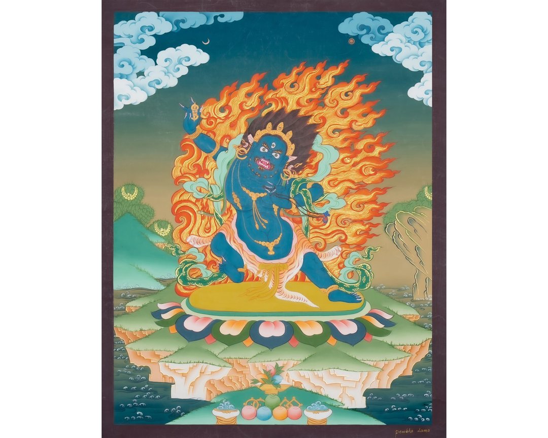 金刚手唐卡画  释迦牟尼佛的保护者和引导者 - 墙贴/壁贴 - 其他材质 多色