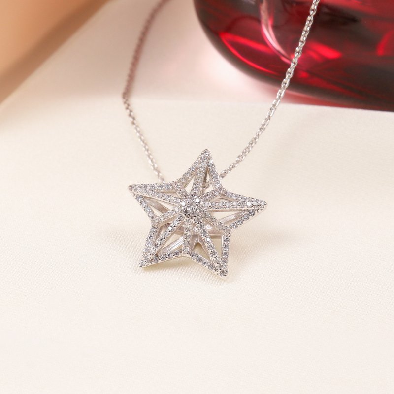 【快速出货】Stars 星形项链 回忆系列 925 纯银项链 - 项链 - 纯银 金色
