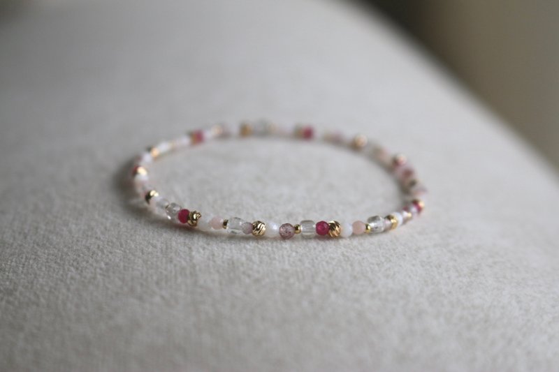 红宝石 蛋白石 紫水晶  弹性手环 - under the rose - - 手链/手环 - 宝石 粉红色