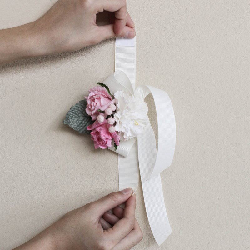 Bridesmaid Bracelet | Wild things, Sweet Pink - 木工/竹艺/纸艺 - 纸 粉红色