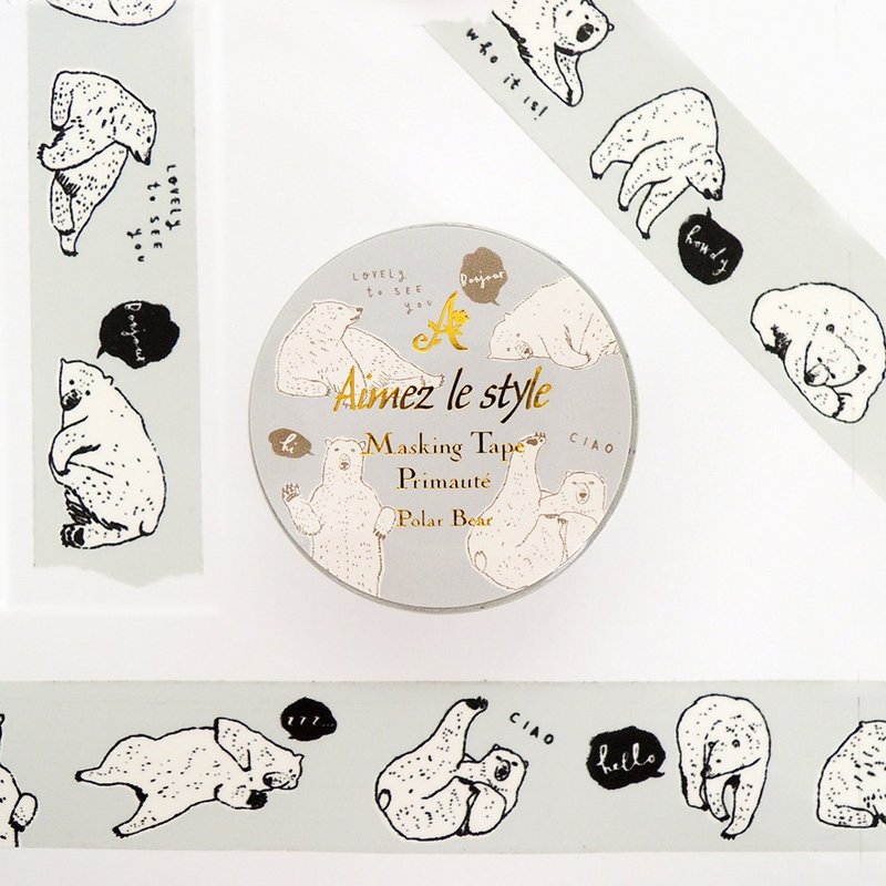 Aimez le style纸胶带-北极熊<A04734> - 纸胶带 - 纸 多色