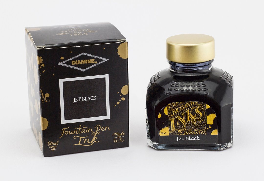 Diamine 极致纯黑钢笔墨水 - 墨水 - 玻璃 黑色