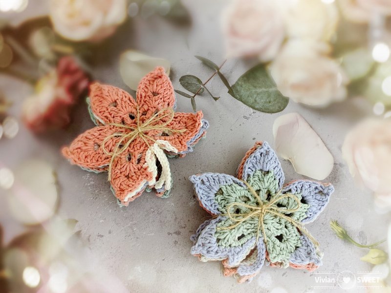 【毛线编织 | 枫叶杯垫】一组六个-颜色随机 - 杯垫 - 其他人造纤维 