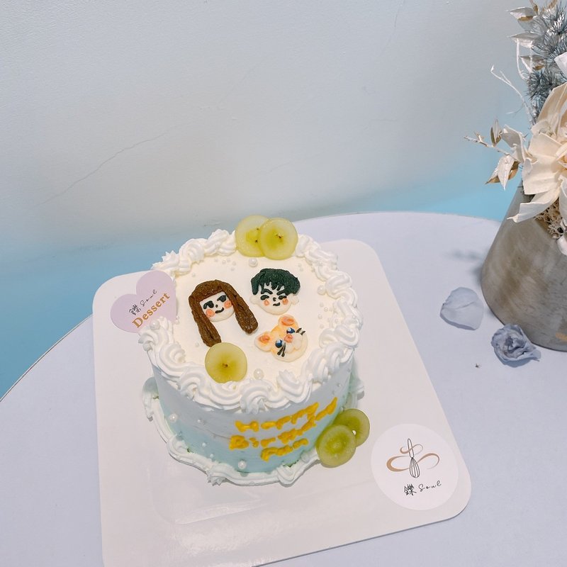 人像绘图蛋糕 定制化 宠物绘图蛋糕 生日蛋糕 铄甜点 纪念日 - 蛋糕/甜点 - 新鲜食材 