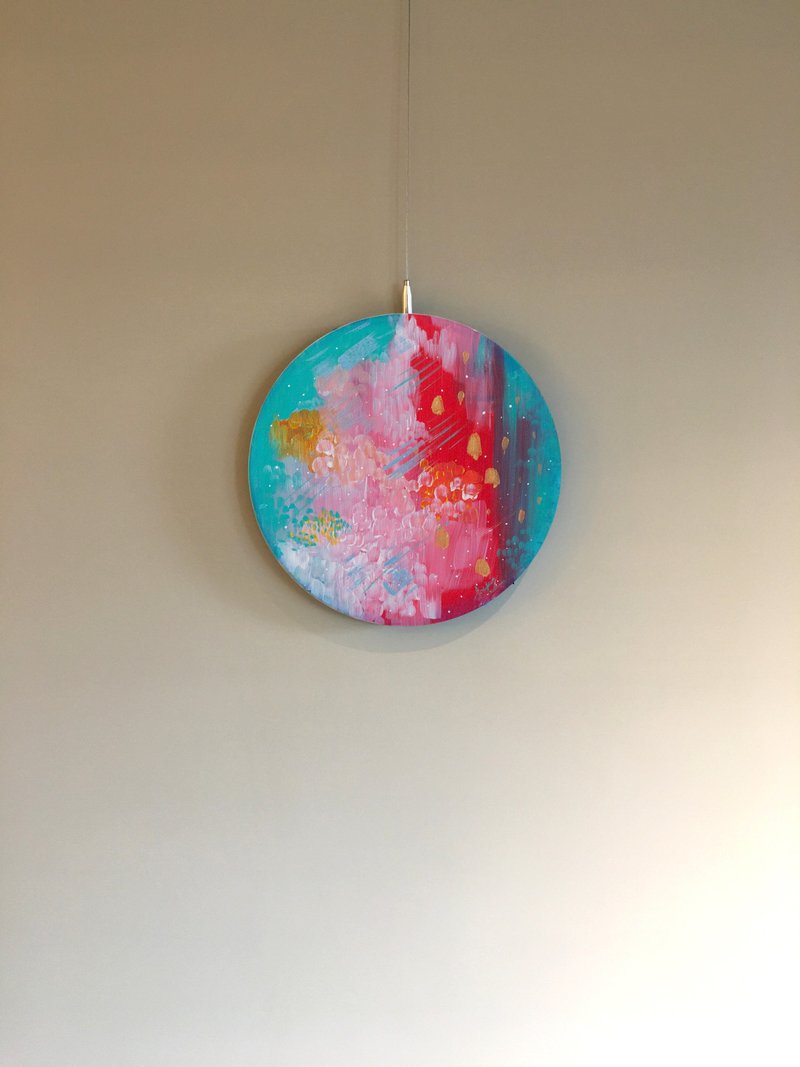 爱   情 _ 无框压克力颜料画作 - 海报/装饰画/版画 - 颜料 红色