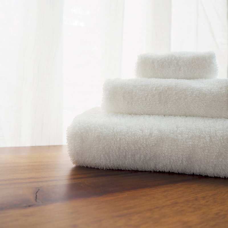 吸湿快干 MIT 三件组-白(浴巾、毛巾、方巾) - 毛巾浴巾 - 尼龙 白色