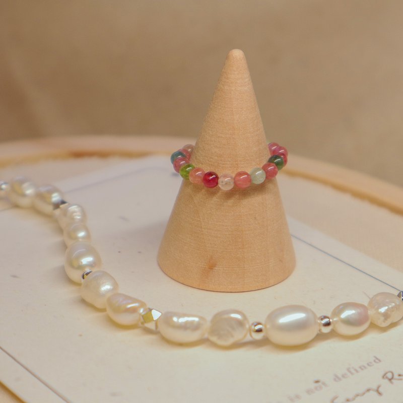 【甜蜜童话】 糖果碧玺 x 浪漫粉嫩甜美戒指 l 手工原创 - 戒指 - 玉石 