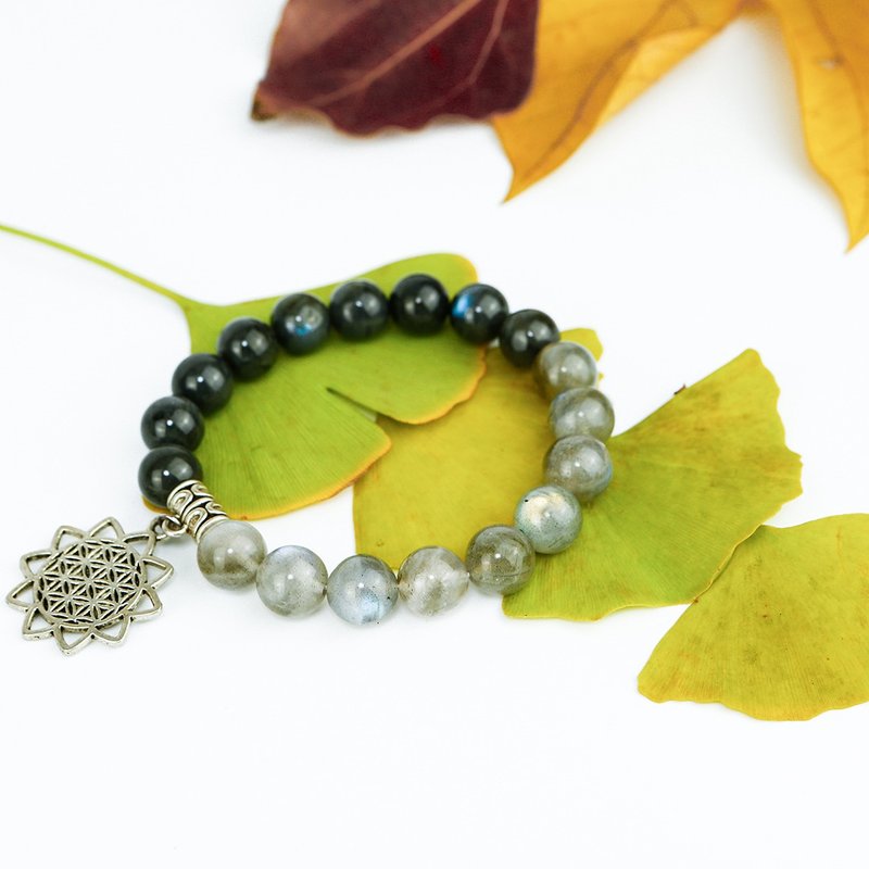 七轮调和手串/拉长石/天然/水晶手链/能量石/原生态102120 - 手链/手环 - 水晶 多色