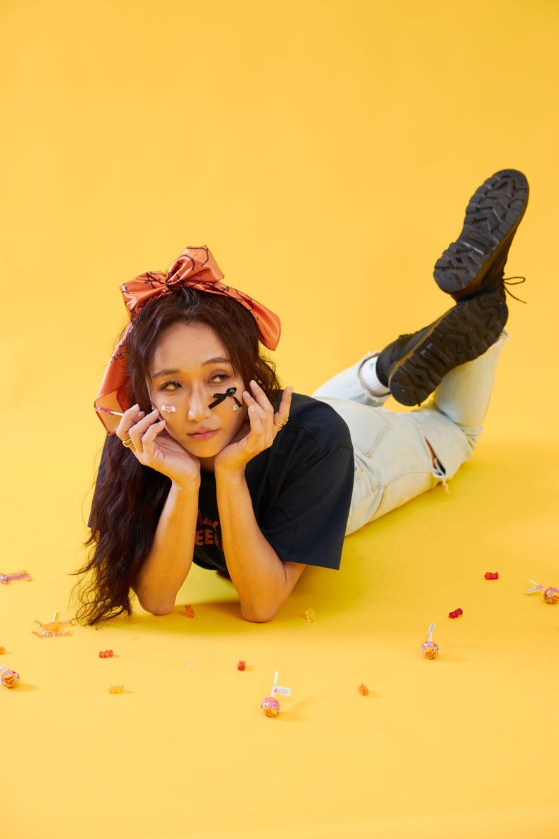 限定款 懒得走鹿领巾 好柿橘 - 丝巾 - 棉．麻 橘色