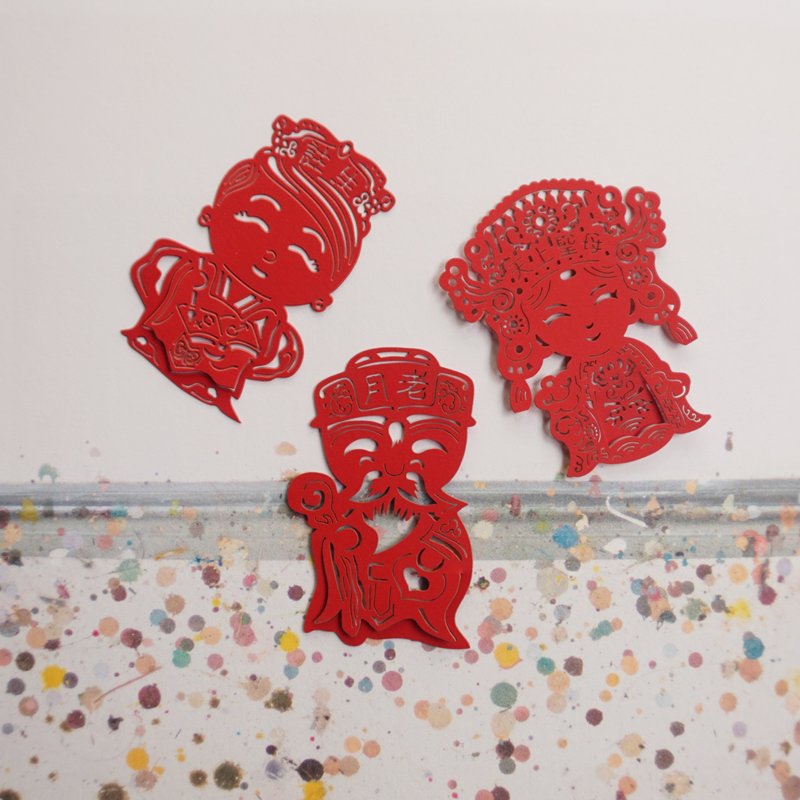 麦麦大节庆-爱神篇3入组 纸雕书签 | 文化节庆 开运祈福 文具送礼 - 书签 - 纸 红色