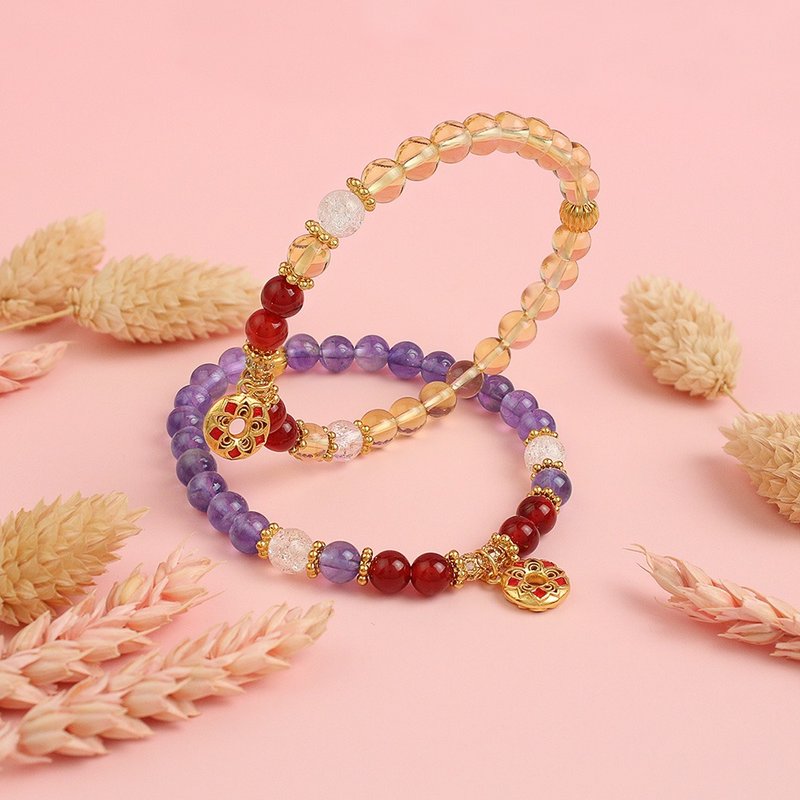 好饰会发生系列手链 | 九紫离火 | 两色材质选-限量 - 手链/手环 - 水晶 黄色