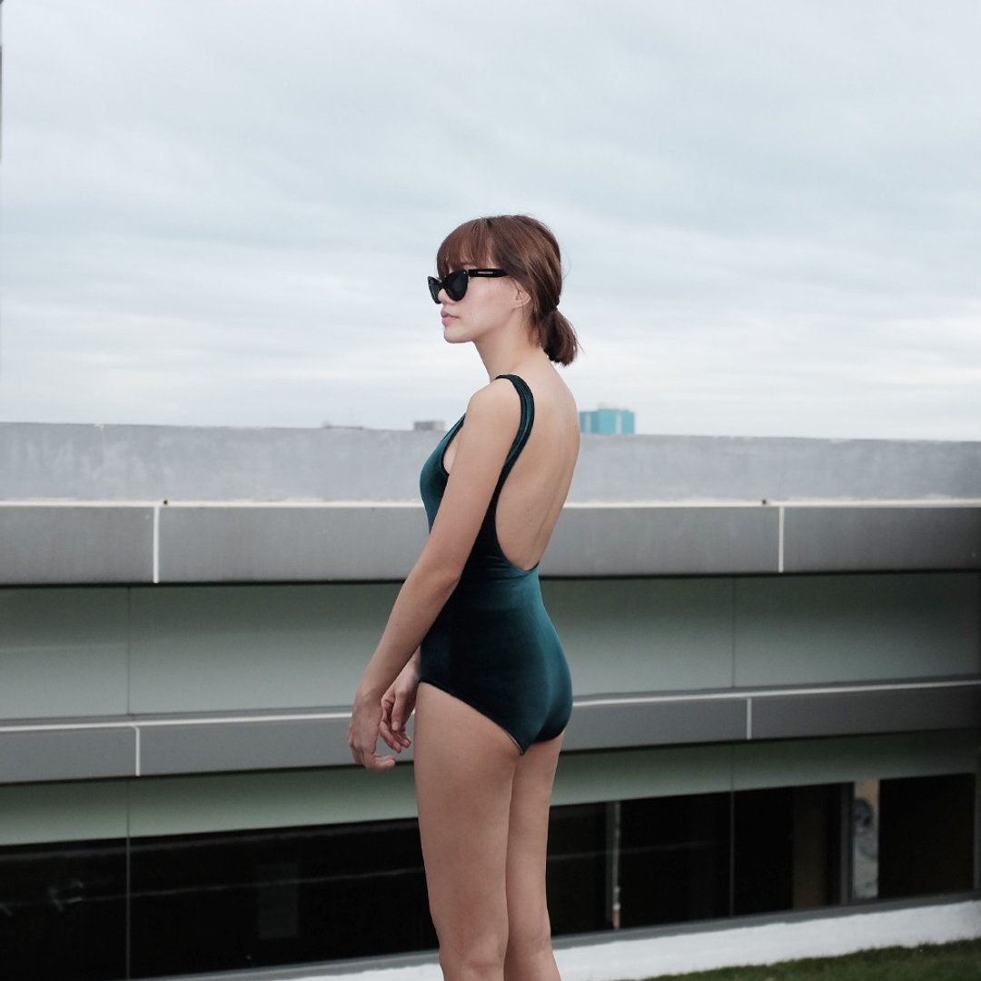 Velvet Swimsuit (Pine Green) - 其他 - 棉 绿色