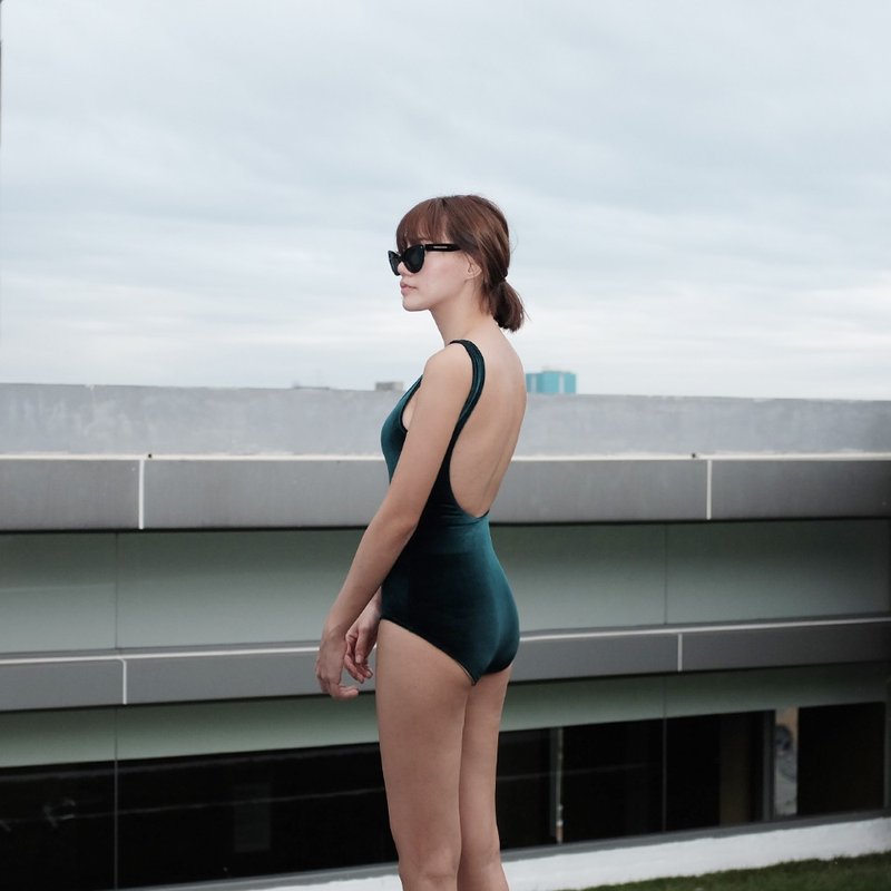 Velvet Swimsuit (Pine Green) - 其他 - 棉．麻 绿色