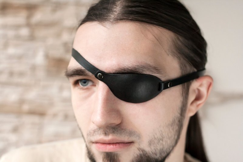 Leather Eye Patch | Small Eye Patch | One Eye | Cosplay Eye Patch - 眼罩 - 真皮 