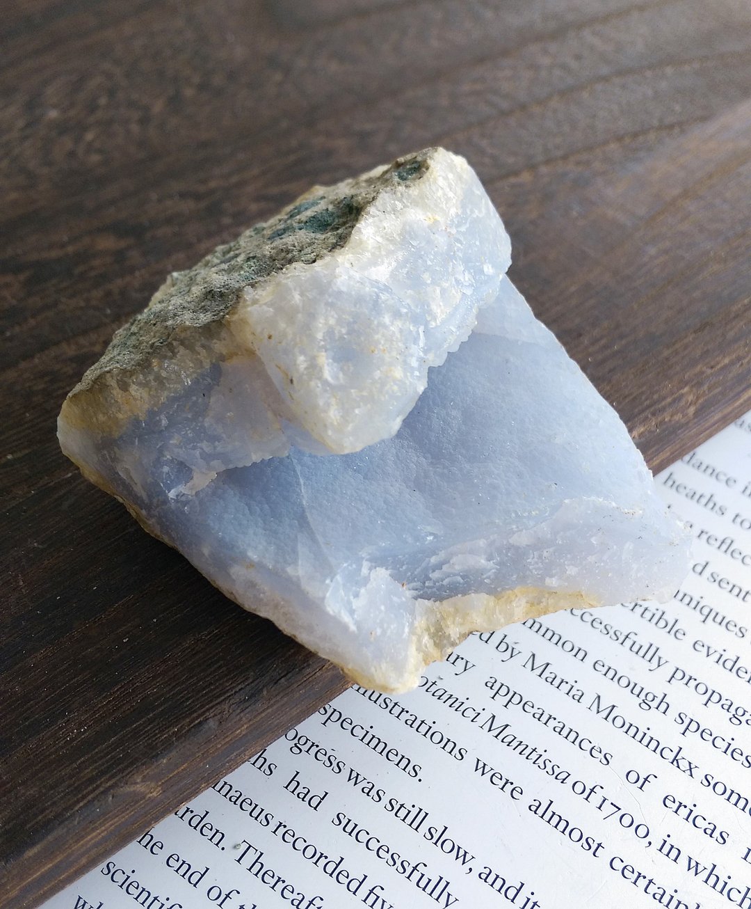 Chalcedony 马达加斯加产地 蓝玉髓 蓝纹玛瑙 天然矿石 原矿 - 摆饰 - 其他材质 