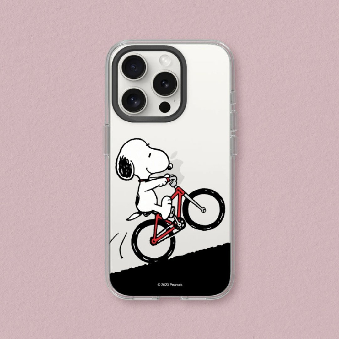 Clear透明防摔手机壳∣Snoopy史努比/骑脚踏车 for iPhone - 手机配件 - 塑料 透明