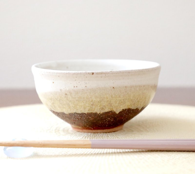 白色雾面釉饭碗 - 碗 - 陶 白色