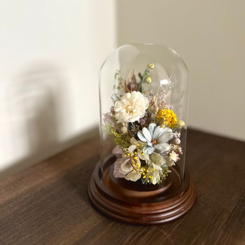 Lucent No.01 永生花玻璃盅 静谧光感花艺 情人节 - 干燥花/捧花 - 植物．花 
