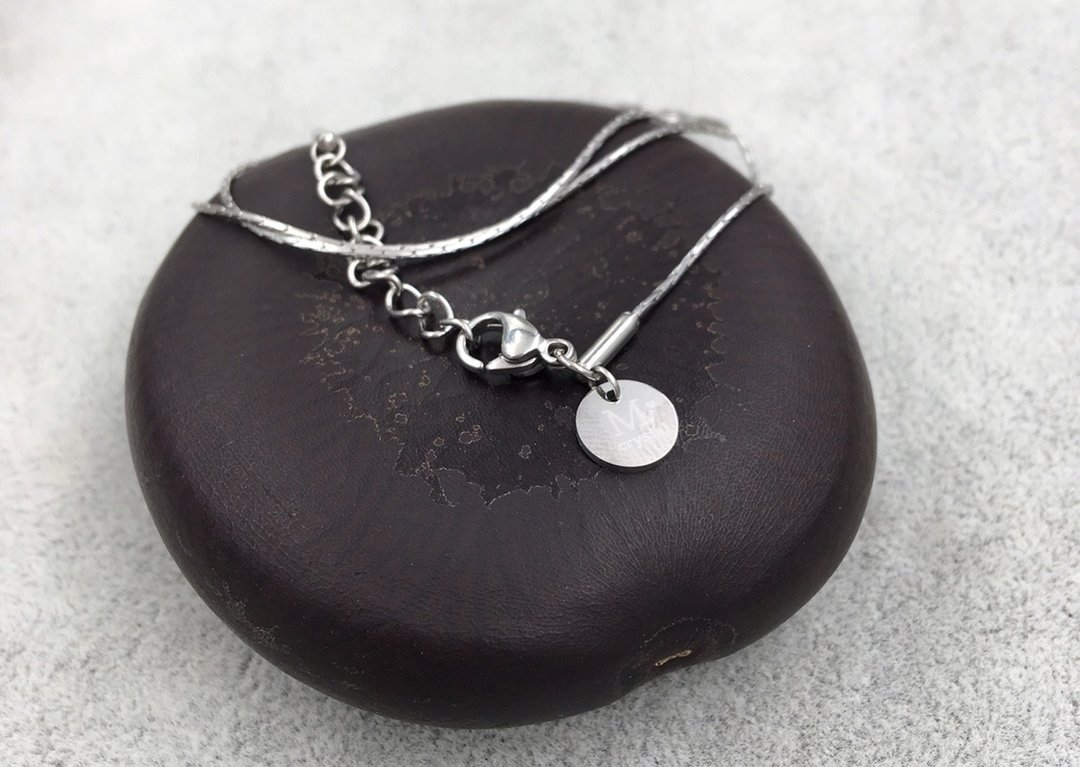 MyCrystal极细款品牌钢链42+3/46+3cm两种长度(316L Fine Steel) - 项链 - 其他金属 银色