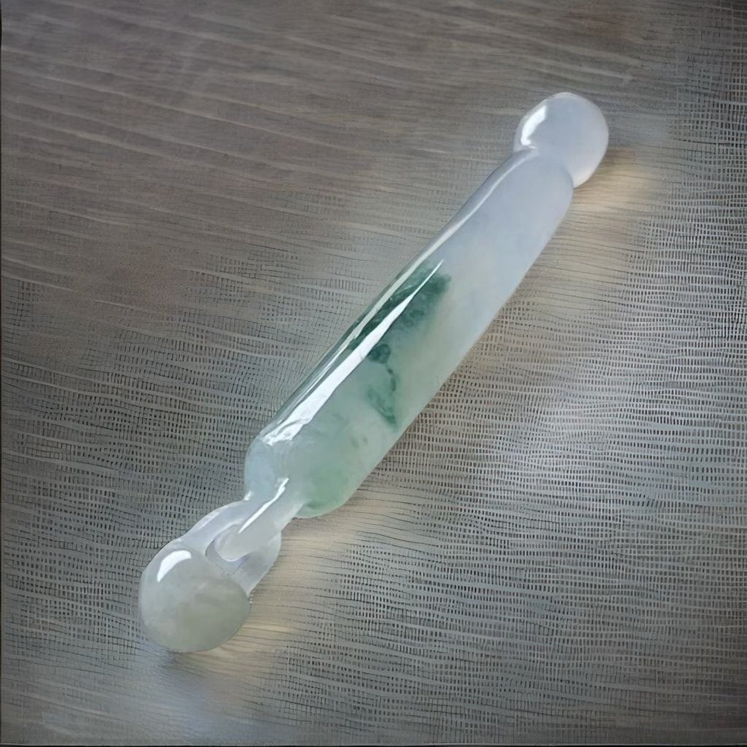 冰飘蓝花翡翠秤心如意项链 | 天然缅甸玉A货翡翠 | 送礼 - 项链 - 玉石 多色