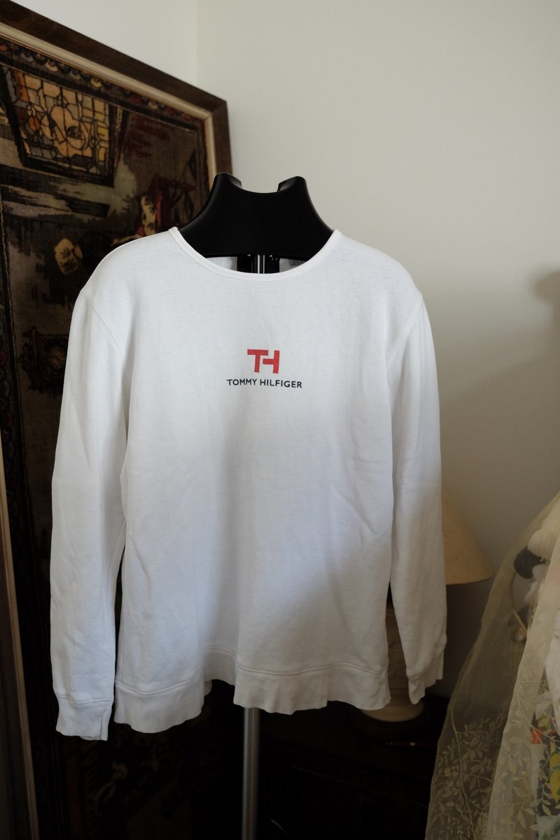 复古 90 年代 Tommy Hilfiger 套头运动衫 - 女装针织衫/毛衣 - 棉 