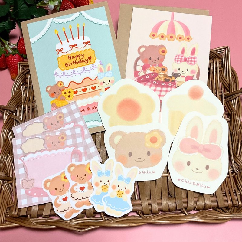【pinkoi限定】Chai & Milk 好友消息卡组合 - 信封/信纸 - 纸 