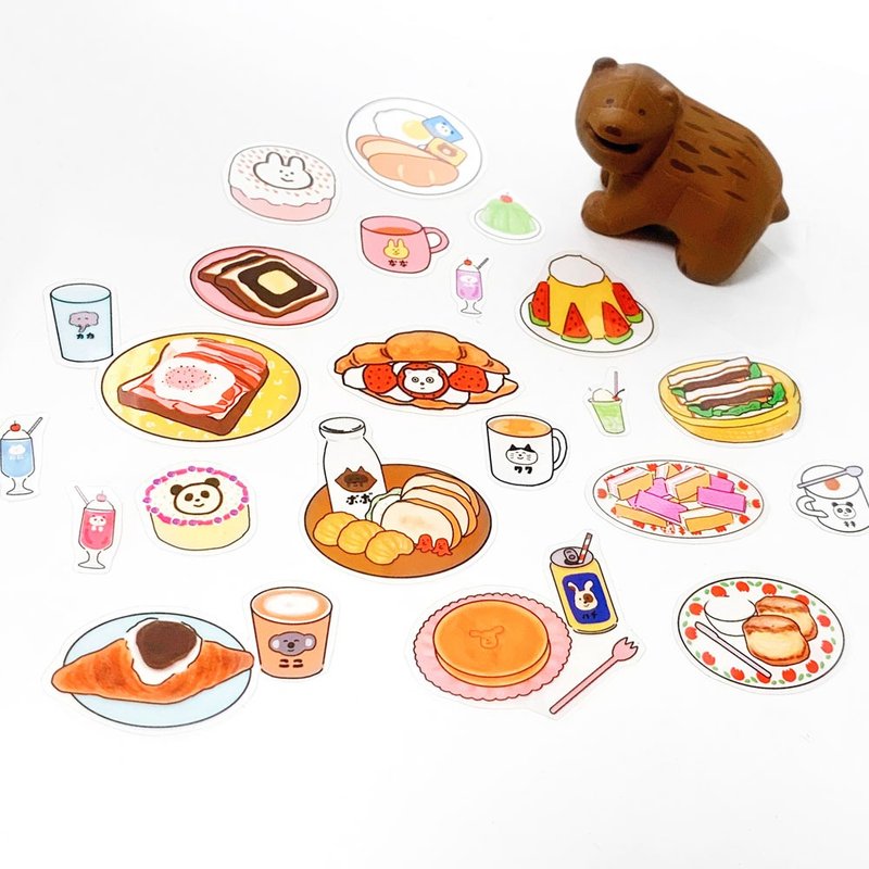 下午茶时光 PET胶带 / 手帐贴纸 (手剪版本) - 贴纸 - 其他材质 多色