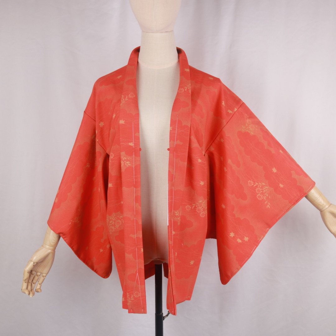 古着日本羽织和服夹克, 焦橙色短版外袍 - 女装休闲/机能外套 - 其他材质 橘色