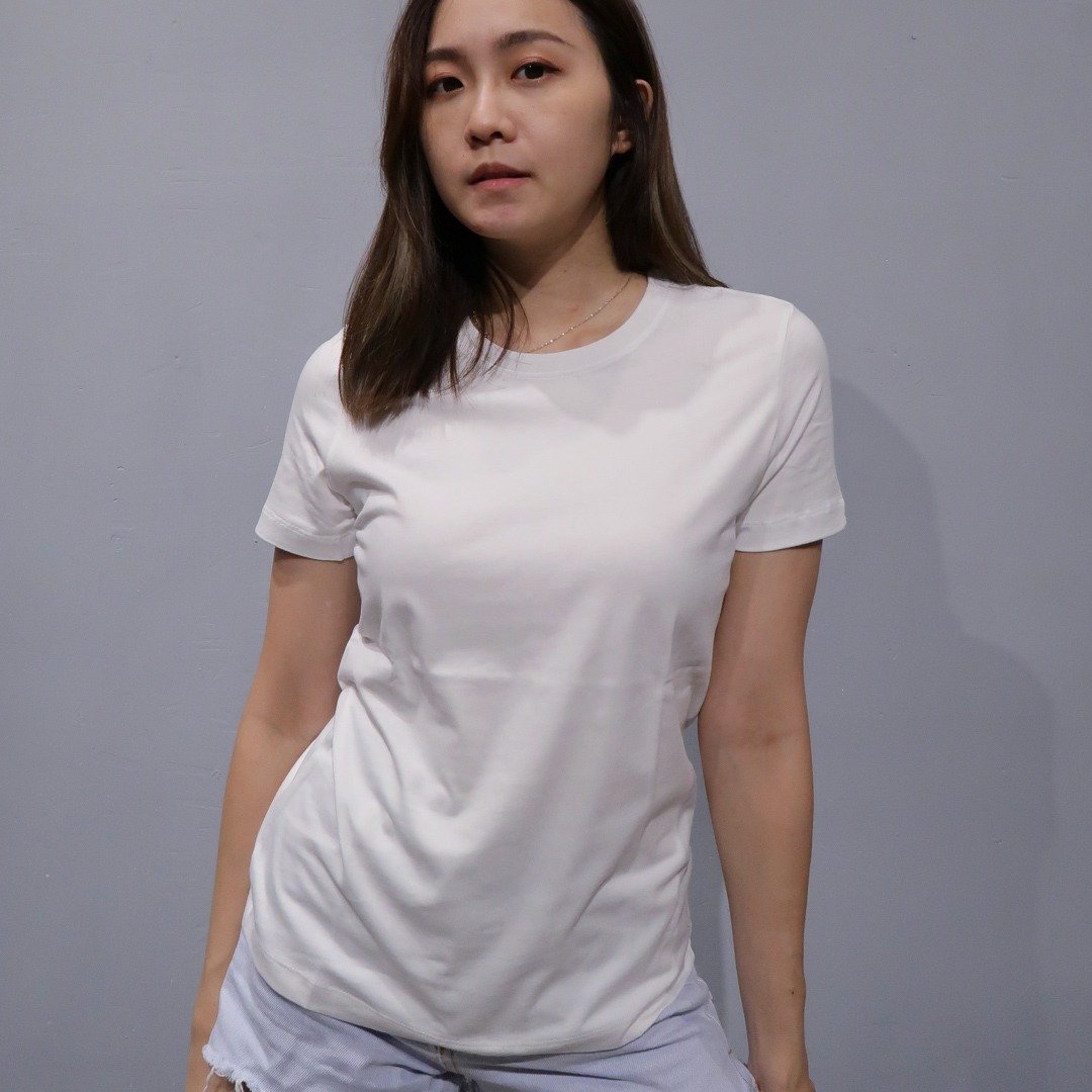 JSM 无重白 / 素白女子短 Tee / 极简纯净日常款 - 女装 T 恤 - 棉 白色