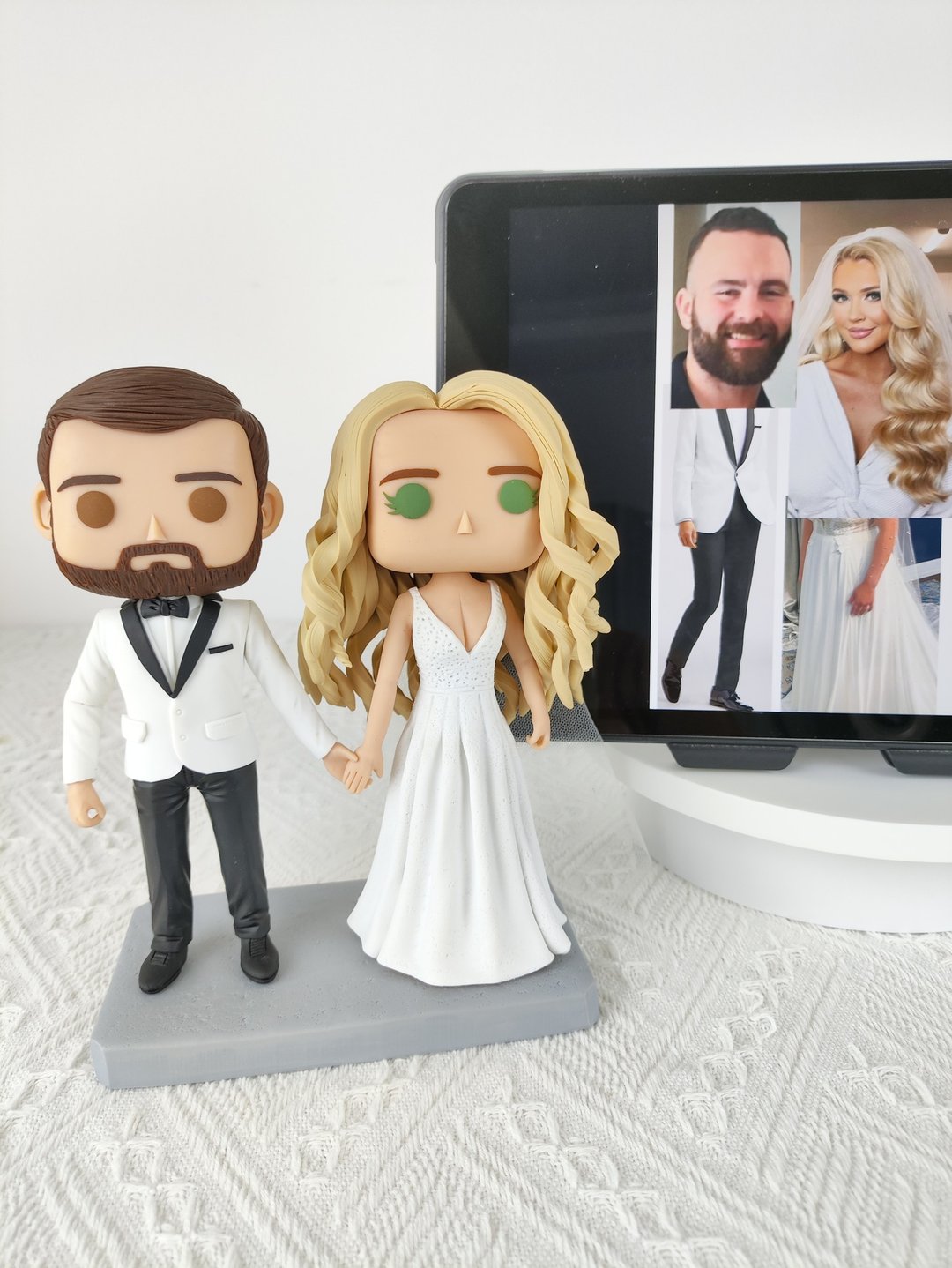 纯手工定制美国Funko Pop 自画像公仔情侣父母夫妻结婚周年礼物 - 玩偶/公仔 - 粘土 多色